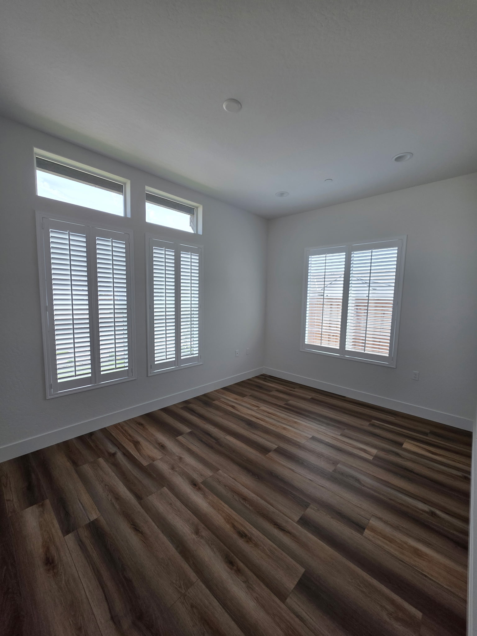 Custom shutters in living space